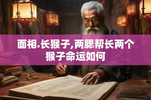 面相.长猴子,两腮帮长两个猴子命运如何