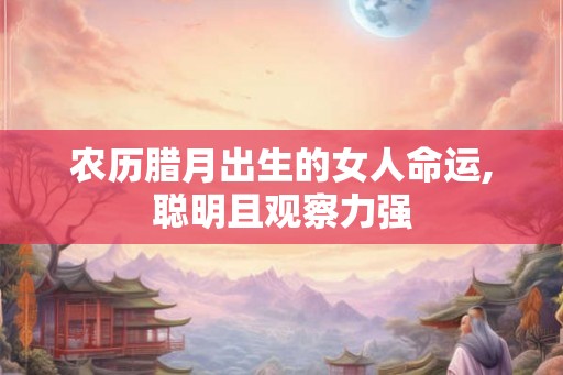 农历腊月出生的女人命运,聪明且观察力强