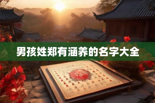 男孩姓郑有涵养的名字大全