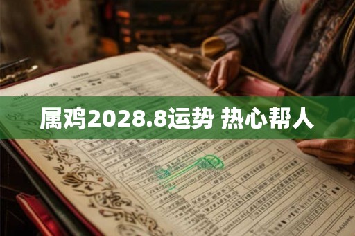 属鸡2028.8运势 热心帮人