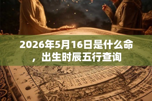 2026年5月16日是什么命，出生时辰五行查询