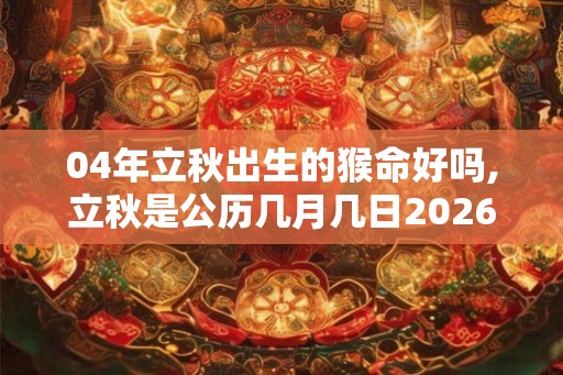 04年立秋出生的猴命好吗,立秋是公历几月几日2026