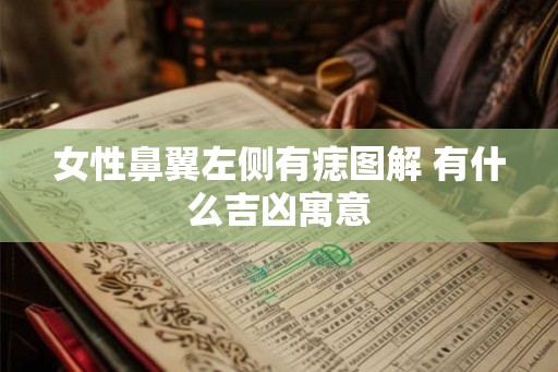 女性鼻翼左侧有痣图解 有什么吉凶寓意 女性鼻翼左侧有痣图解 有什么吉凶寓意