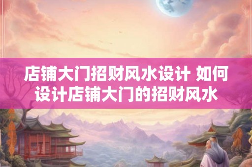 店铺大门招财风水设计 如何设计店铺大门的招财风水 店铺大门招财风水设计 如何设计店铺大门的招财风水