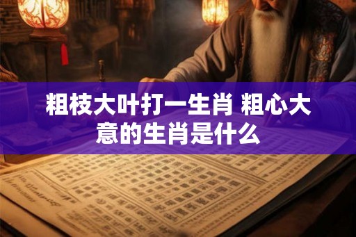 粗枝大叶打一生肖 粗心大意的生肖是什么