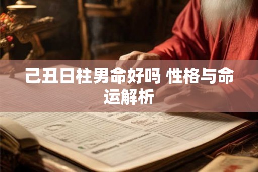 己丑日柱男命好吗 性格与命运解析
