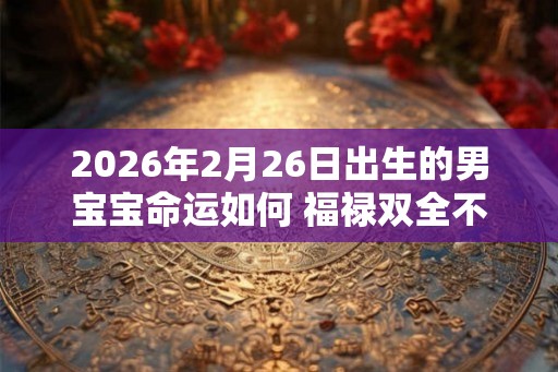 2026年2月26日出生的男宝宝命运如何 福禄双全不愁吃穿