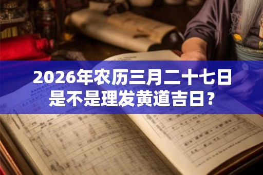 2026年农历三月二十七日是不是理发黄道吉日？