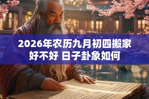 2026年农历九月初四搬家好不好 日子卦象如何
