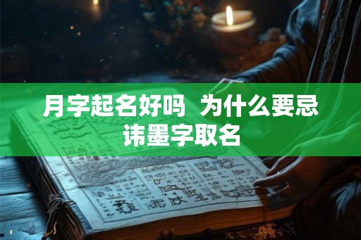 月字起名好吗  为什么要忌讳墨字取名