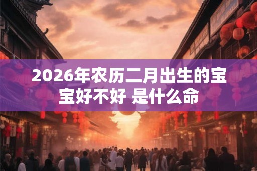 2026年农历二月出生的宝宝好不好 是什么命