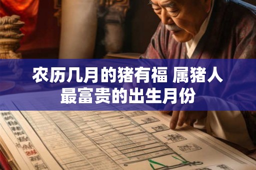 农历几月的猪有福 属猪人最富贵的出生月份