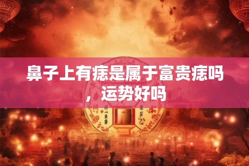 鼻子上有痣是属于富贵痣吗，运势好吗