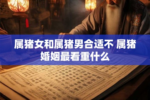 属猪女和属猪男合适不 属猪婚姻最看重什么