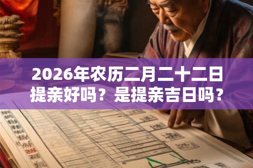 2026年农历二月二十二日提亲好吗？是提亲吉日吗？