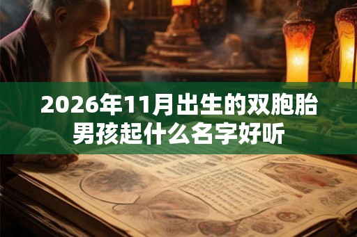 2026年11月出生的双胞胎男孩起什么名字好听 2026年11月出生的双胞胎男孩起什么名字好听