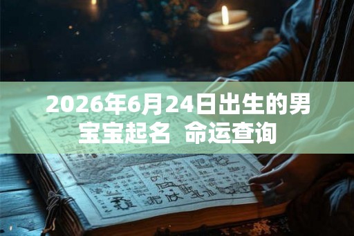 2026年6月24日出生的男宝宝起名  命运查询