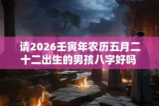 请2026壬寅年农历五月二十二出生的男孩八字好吗 命怎么样 请2026壬寅年农历五月二十二出生的男孩八字好吗 命怎么样