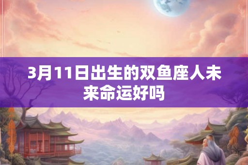 3月11日出生的双鱼座人未来命运好吗