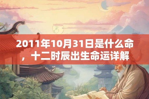 2011年10月31日是什么命，十二时辰出生命运详解