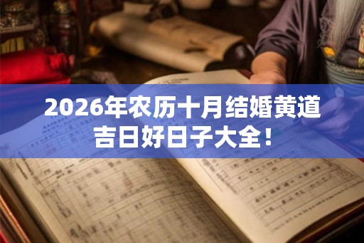 2026年农历十月结婚黄道吉日好日子大全！