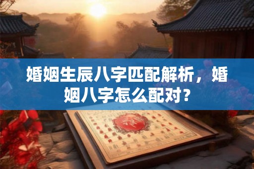 婚姻生辰八字匹配解析，婚姻八字怎么配对？