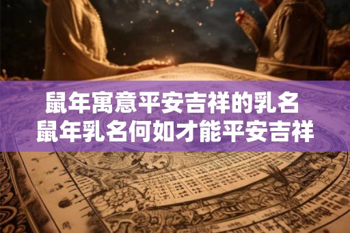 鼠年寓意平安吉祥的乳名 鼠年乳名何如才能平安吉祥