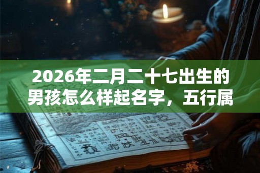 2026年二月二十七出生的男孩怎么样起名字，五行属什么