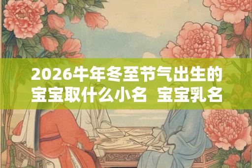 2026牛年冬至节气出生的宝宝取什么小名  宝宝乳名精选