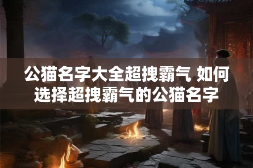 公猫名字大全超拽霸气 如何选择超拽霸气的公猫名字