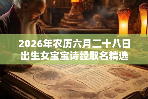 2026年农历六月二十八日出生女宝宝诗经取名精选 2026年农历六月二十八日出生女宝宝诗经取名精选