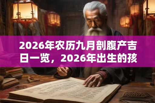 2026年农历九月剖腹产吉日一览，2026年出生的孩子性格怎么样？