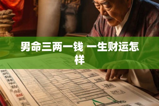 男命三两一钱 一生财运怎样