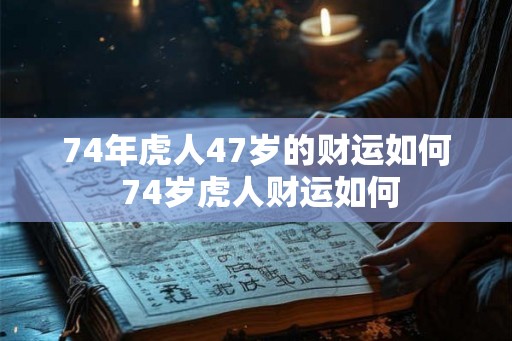 74年虎人47岁的财运如何 74岁虎人财运如何