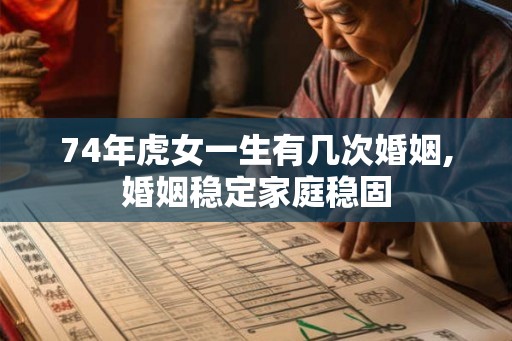 74年虎女一生有几次婚姻,婚姻稳定家庭稳固