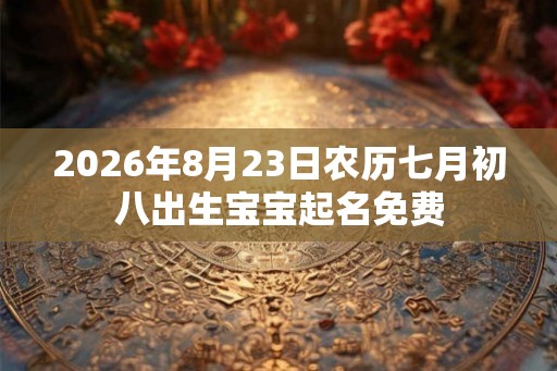 2026年8月23日农历七月初八出生宝宝起名免费