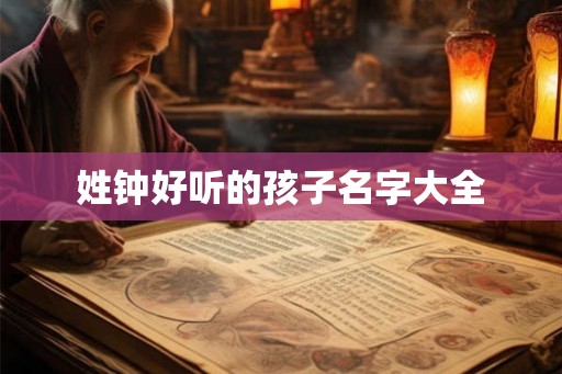 姓钟好听的孩子名字大全