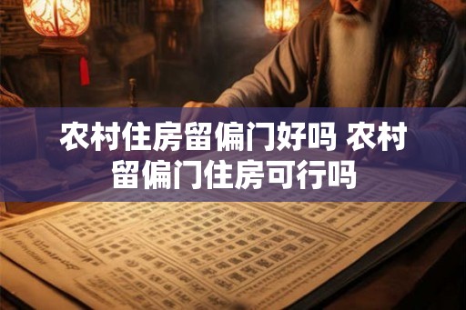 农村住房留偏门好吗 农村留偏门住房可行吗 农村住房留偏门好吗 农村留偏门住房可行吗