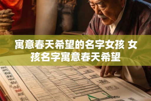 寓意春天希望的名字女孩 女孩名字寓意春天希望