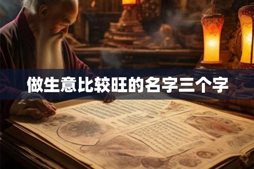 做生意比较旺的名字三个字 做生意比较旺的名字三个字