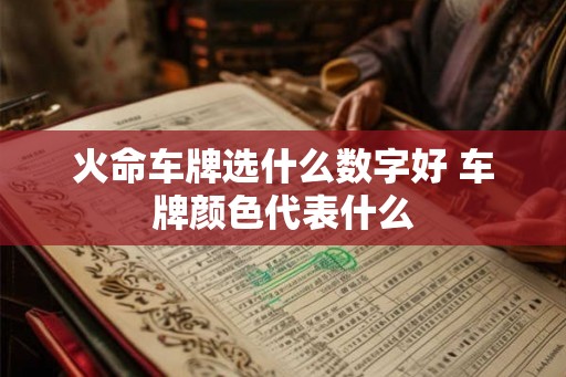 火命车牌选什么数字好 车牌颜色代表什么