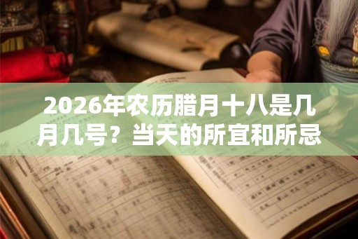2026年农历腊月十八是几月几号？当天的所宜和所忌是什么？