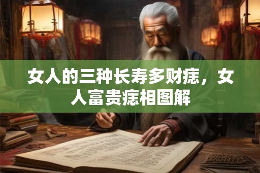 女人的三种长寿多财痣，女人富贵痣相图解
