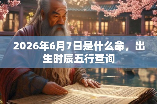 2026年6月7日是什么命，出生时辰五行查询