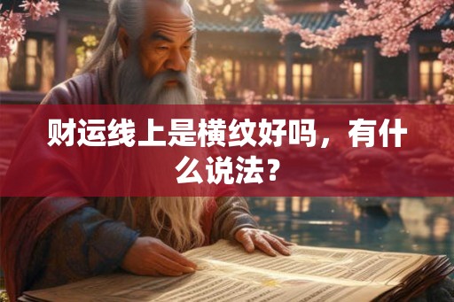 财运线上是横纹好吗，有什么说法？