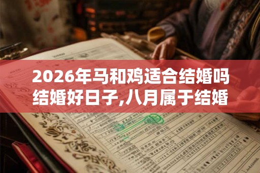 2026年马和鸡适合结婚吗结婚好日子,八月属于结婚的大利月