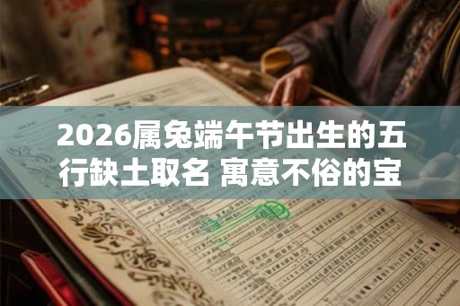 2026属兔端午节出生的五行缺土取名 寓意不俗的宝宝名字