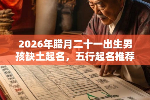 2026年腊月二十一出生男孩缺土起名，五行起名推荐
