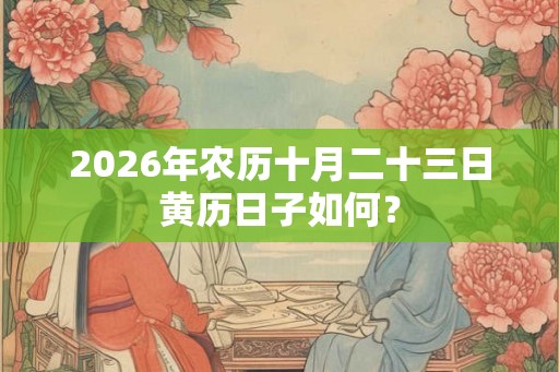 2026年农历十月二十三日黄历日子如何？