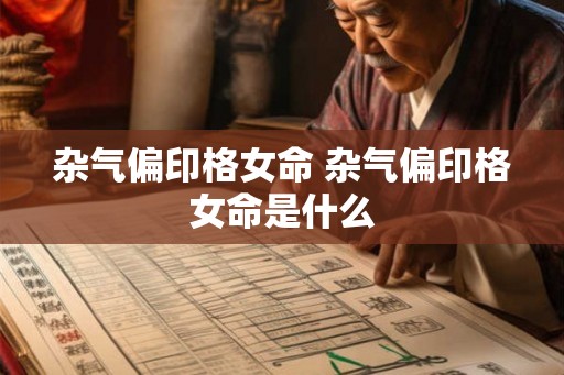 杂气偏印格女命 杂气偏印格女命是什么